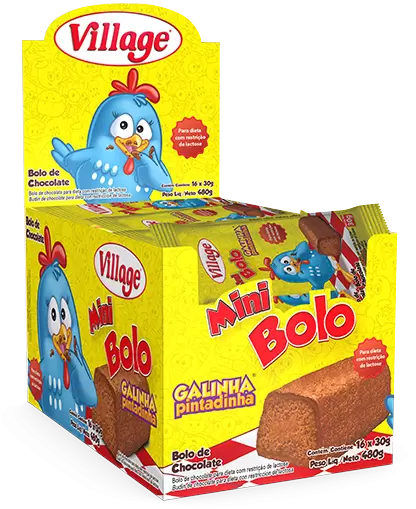 Mini Bolo de Chocolate Village Galinha Pintadinha